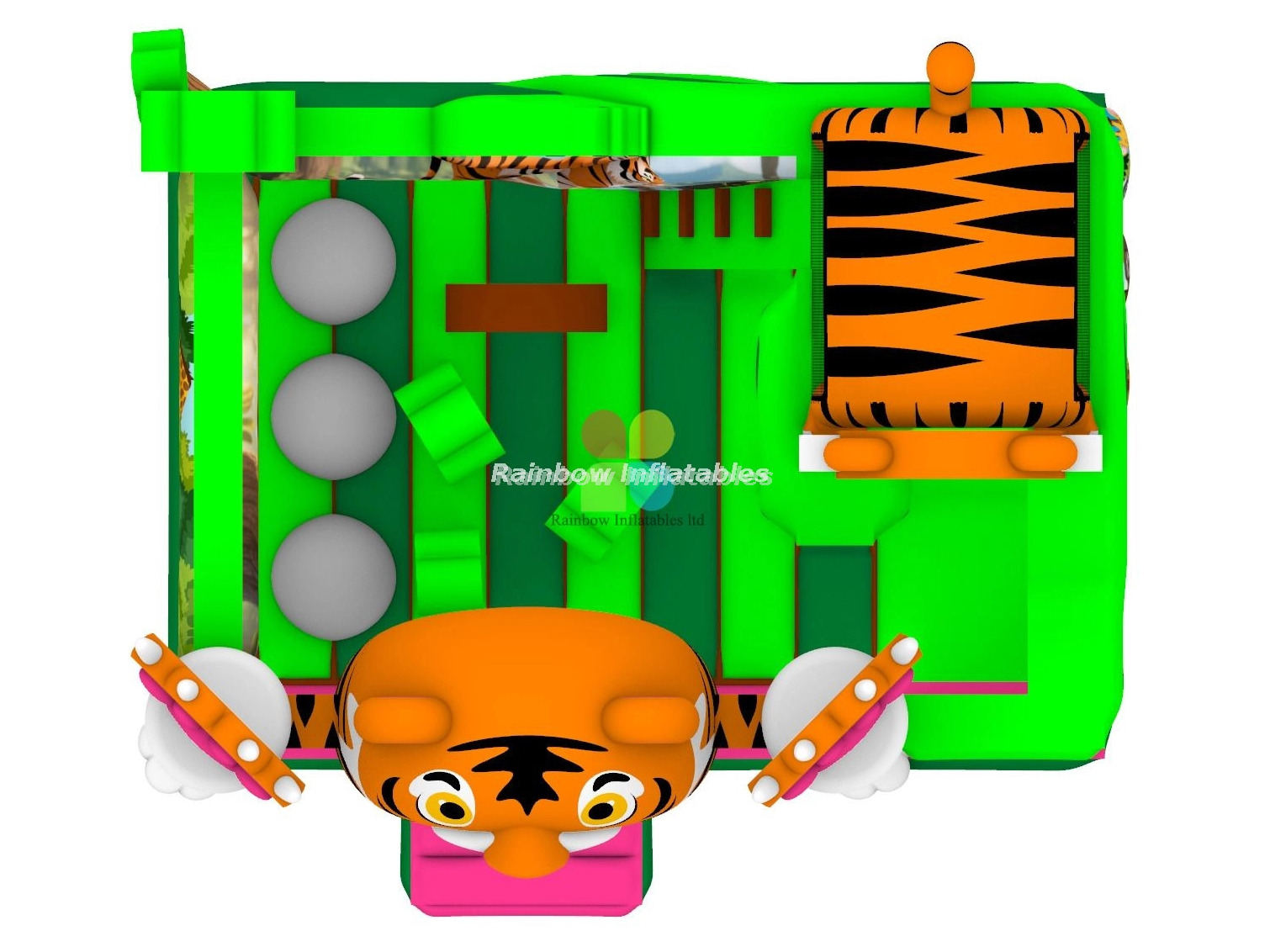 Commercial Inflatable Tiger Combo