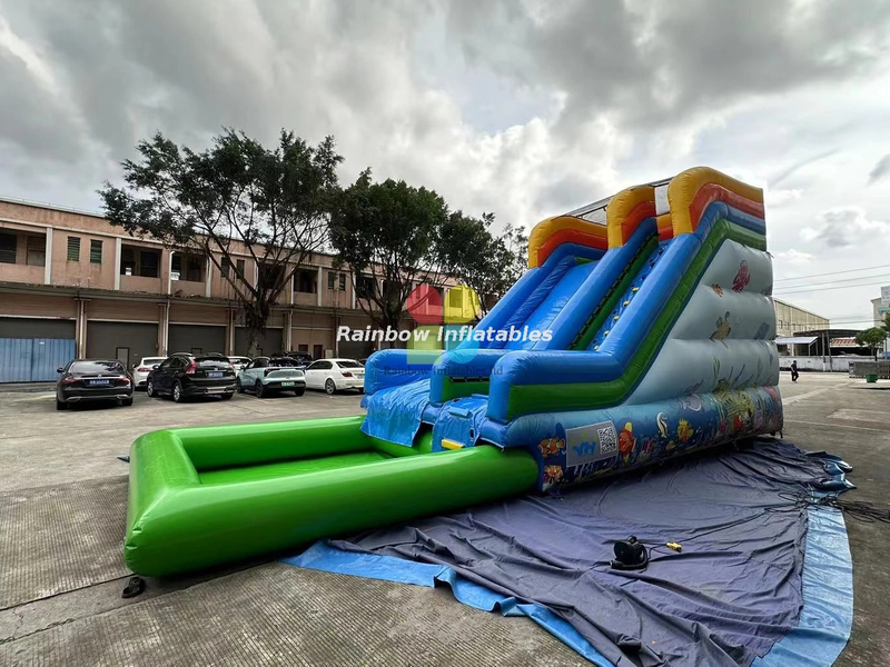 Outdoor Inflatable Water Slide with Pool for Kids