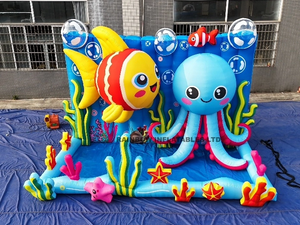 Inflatable Ocean-Themed Wading Pool & Photo Backdrop