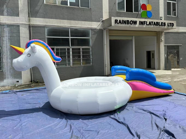 Giant Inflatable Unicorn Pool Float – 2-Person Ride-On Unicorn Raft with Fast Valves, Supports up to 400 lbs, Summer Pool Party Lounge for Adults