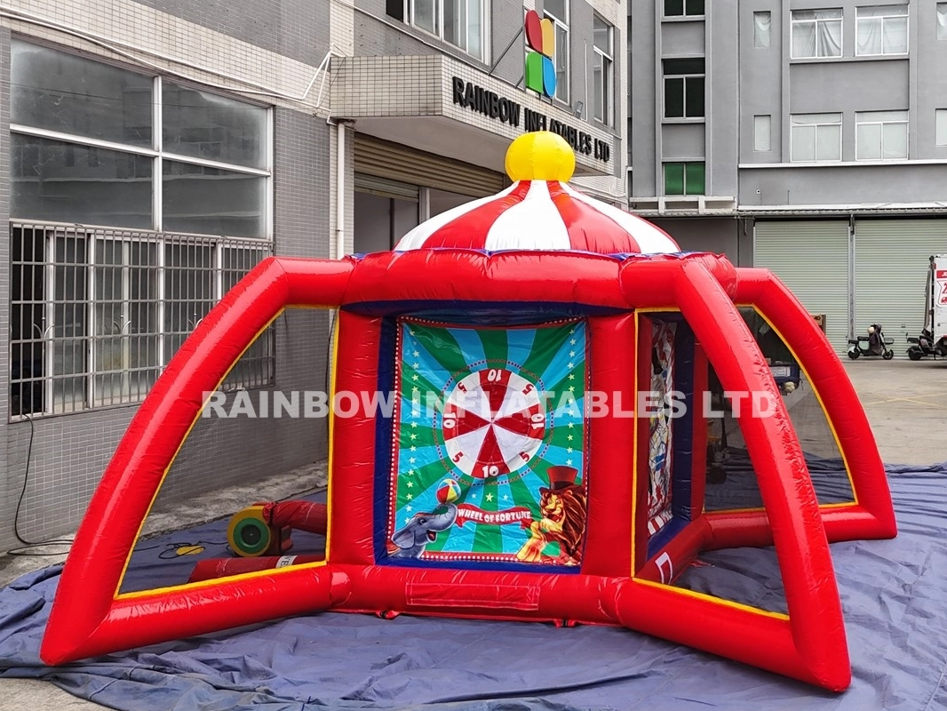 3-in-1 Carnival Game Inflatable with Darts Tic Tac Toe Connect 4