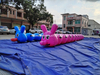 Inflatable caterpillar team building game