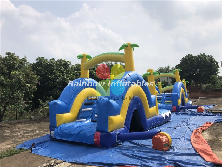 Inflatable Mini Slide for Toddlers, Inflatable Palm Tree Slide for Pool