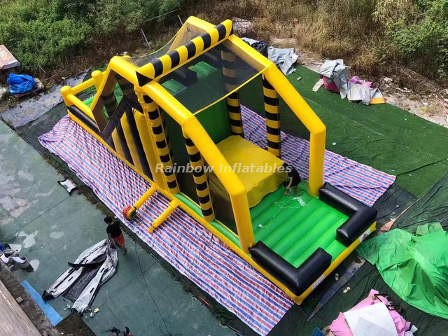 Commercial High Jump Freefalll Air Bag with Climbing And Slide 