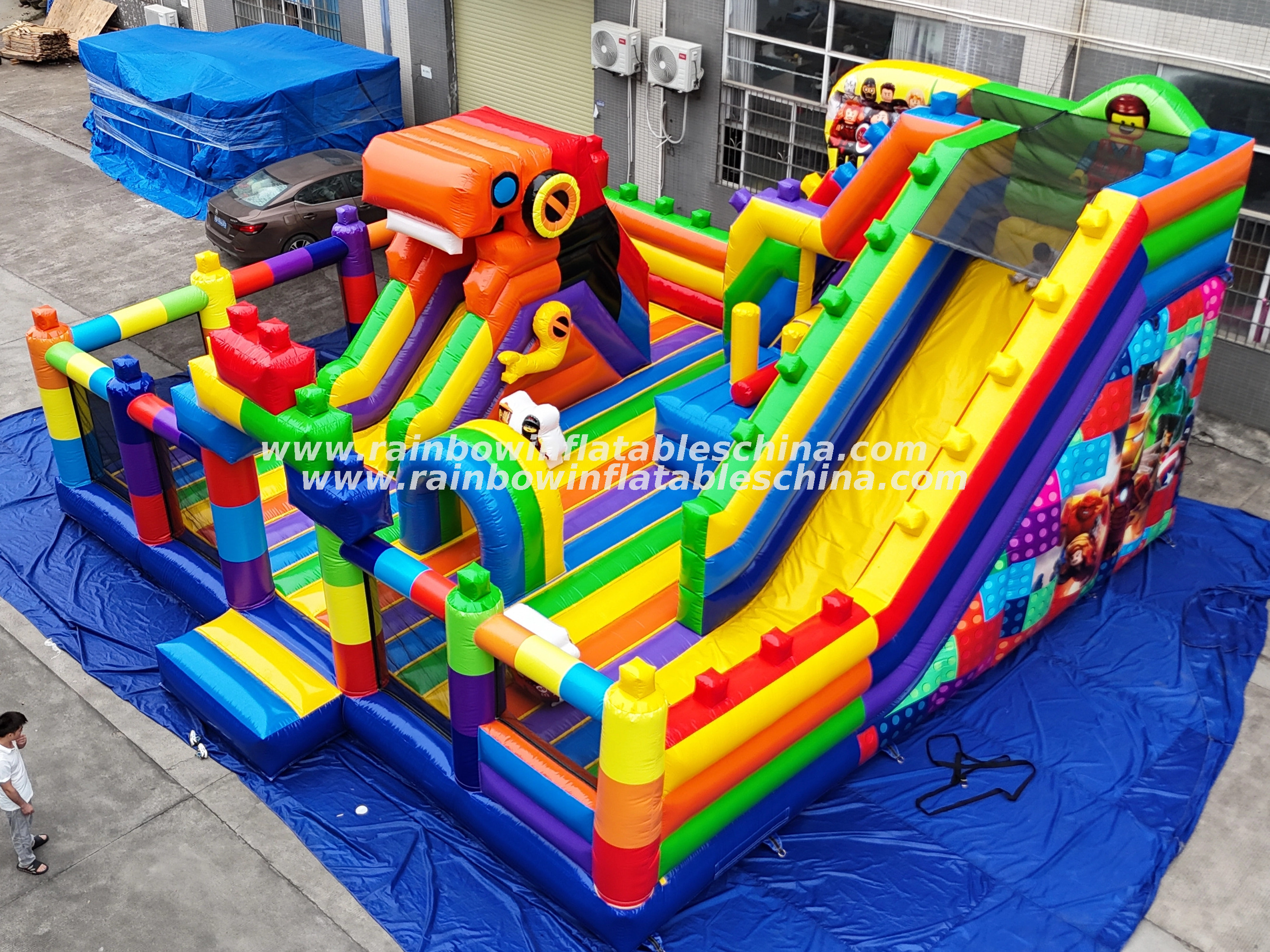 Giant Chinese Manufacturer Lego puzzle Inflatable Playground Jumping Bouncer