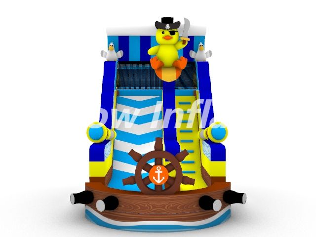 Inflatables New Design yellow duck Pirate ship