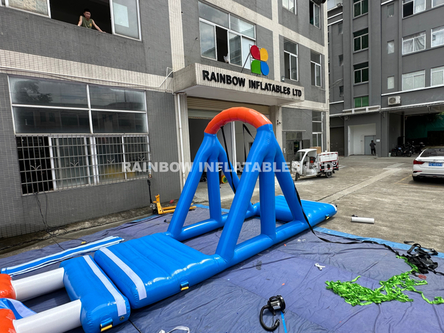 Rainbow Inflatable Floating Water Slide for Sea 