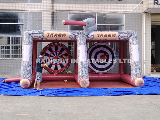 Dual Lane Inflatable Axe Throwing Game