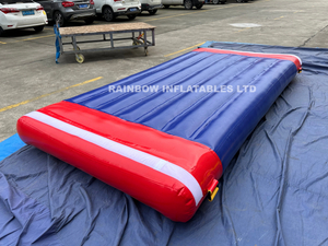 Giant inflatable floating water park junction