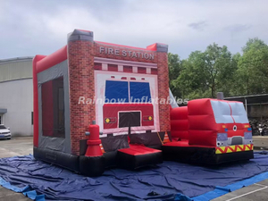 rainbow inflatable fire truck