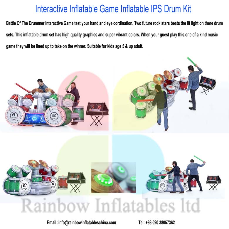 Interactive Inflatable Game Inflatable IPS Drum Kit