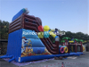 Rainbow Inflatable Pirate Ship Slide Obstacles