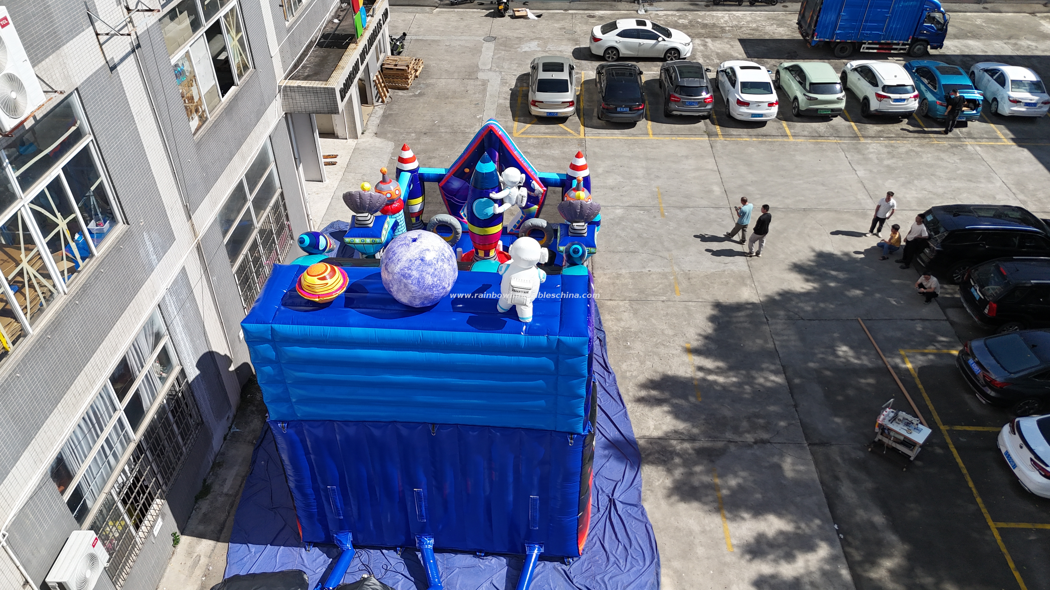 Astronaut Giant Inflatable Slide Inflatable Rocket Launching Slide