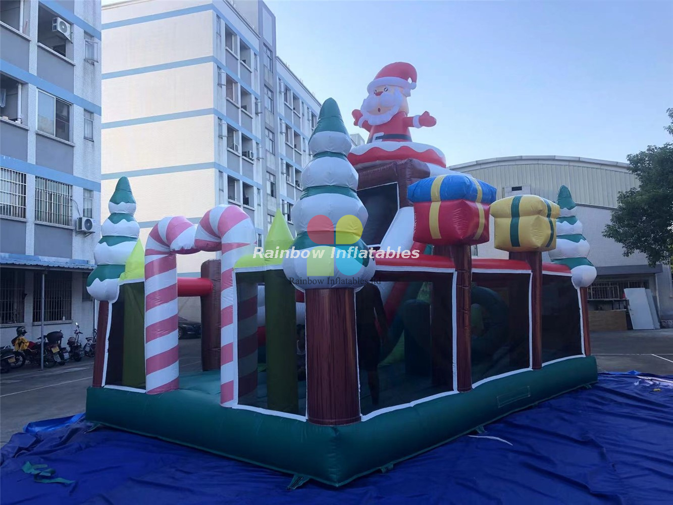 Best Selling Inflatable Santa Man Slide, Rocket Santa Man Inflatable Manufacturer