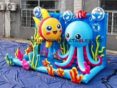 Inflatable Ocean-Themed Wading Pool & Photo Backdrop