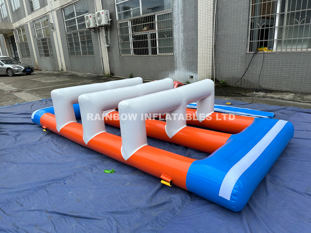 Inflatable water tube bridge obstacal game module
