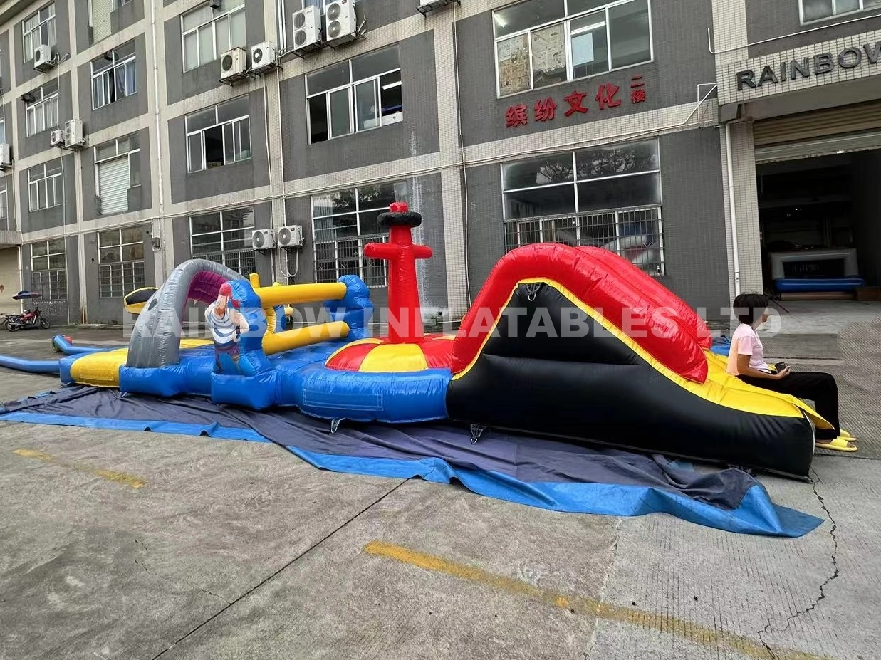 Pirate Theme Inflatable Water Obstacle Course