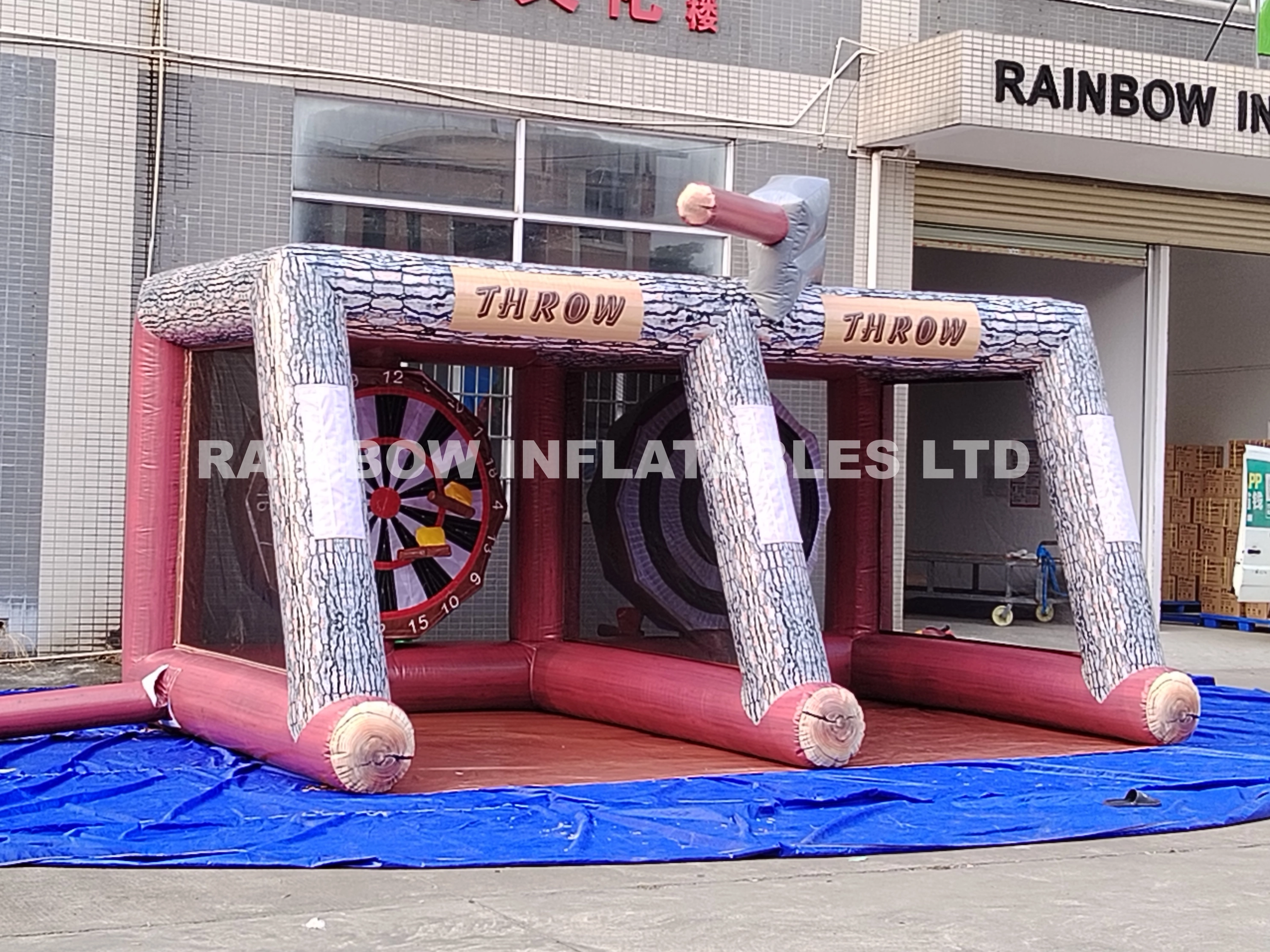 Dual Lane Inflatable Axe Throwing Game