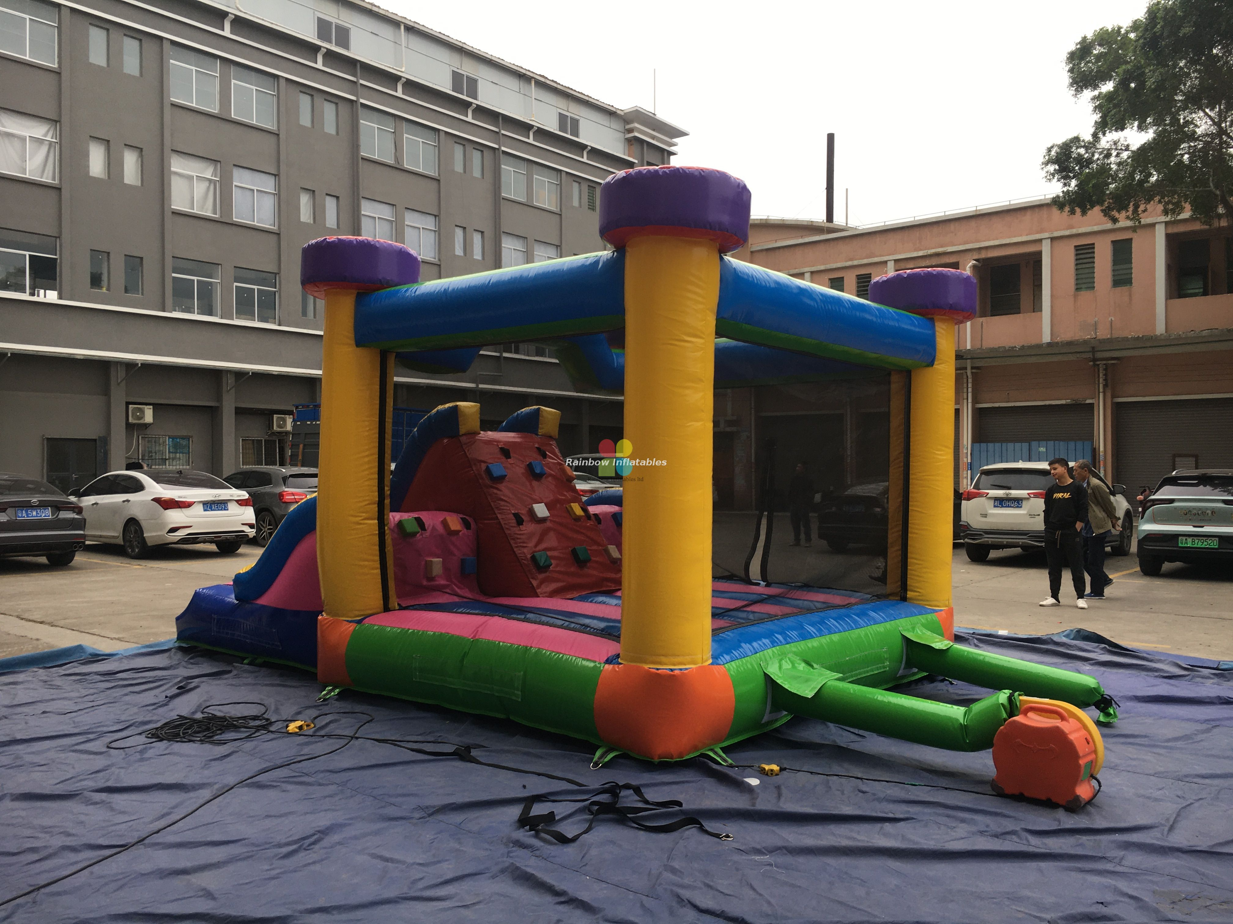Rainbow Inflatable Colorful Bouncer