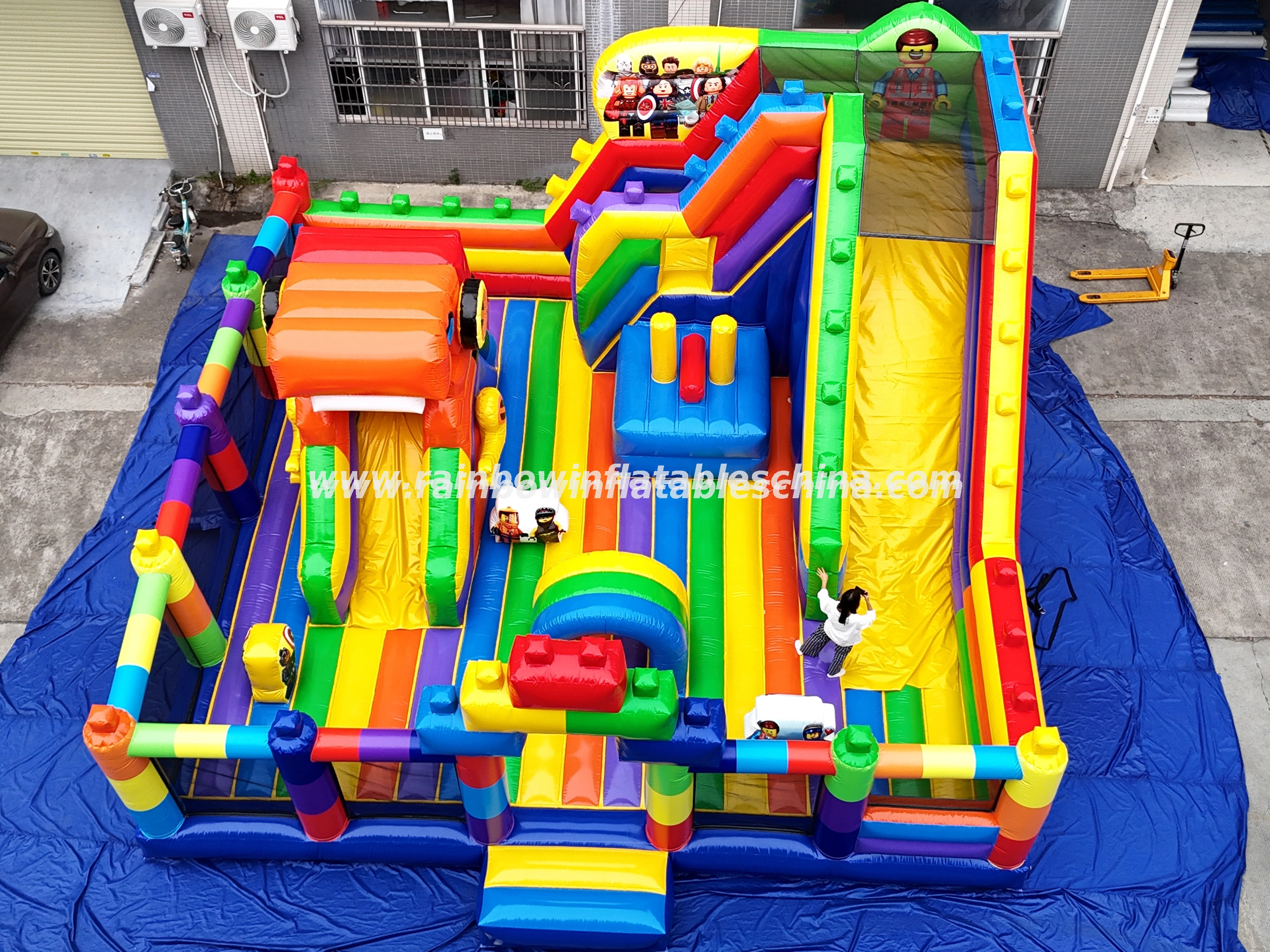 Giant Chinese Manufacturer Lego puzzle Inflatable Playground Jumping Bouncer