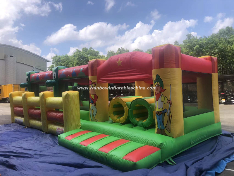  Rainbow Inflatable Kids Salloon Obstacle Course