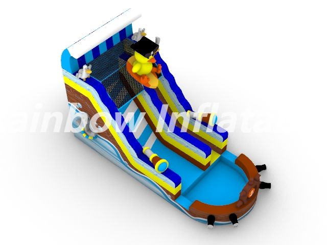 Inflatables New Design yellow duck Pirate ship