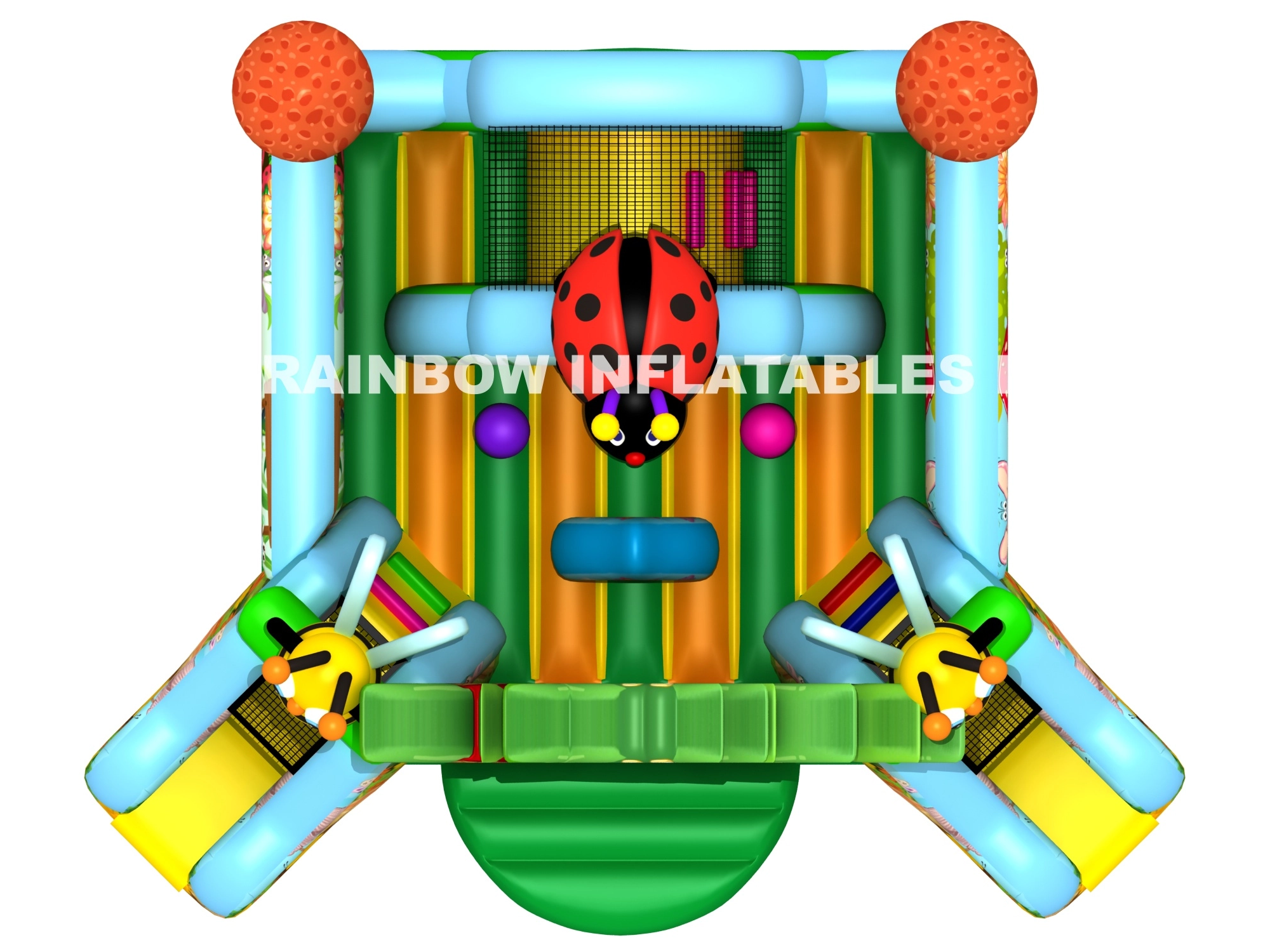 inflatable jungle animal slide