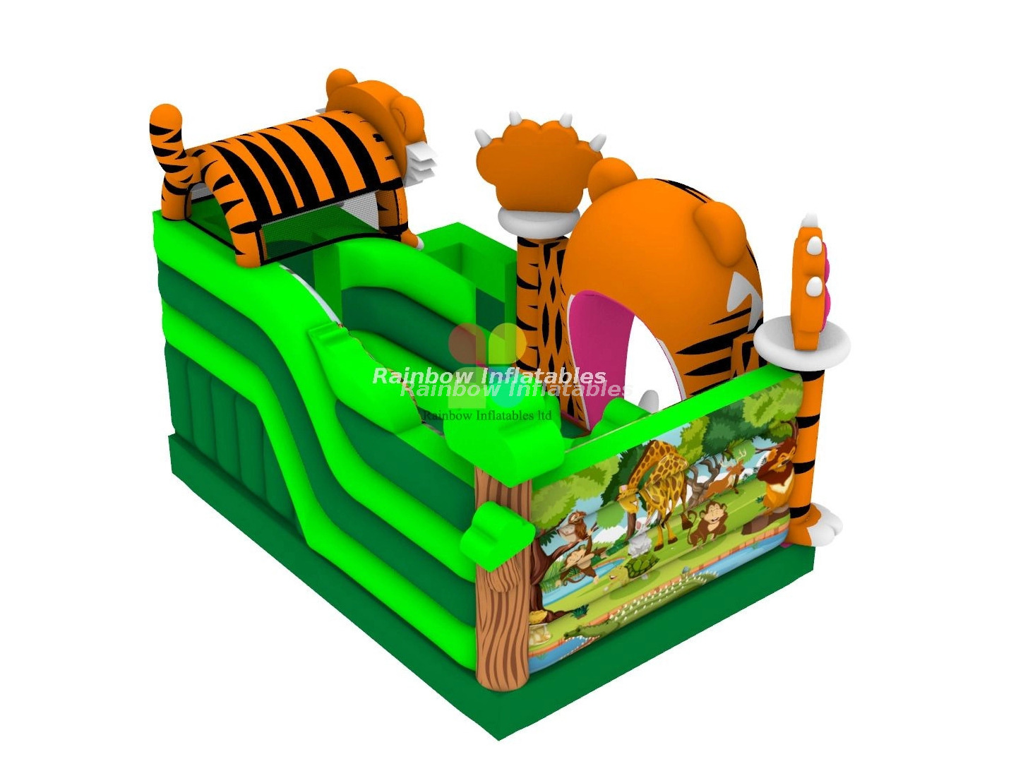 Commercial Inflatable Tiger Combo