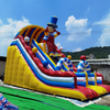 Rainbow inflatable slide for kids