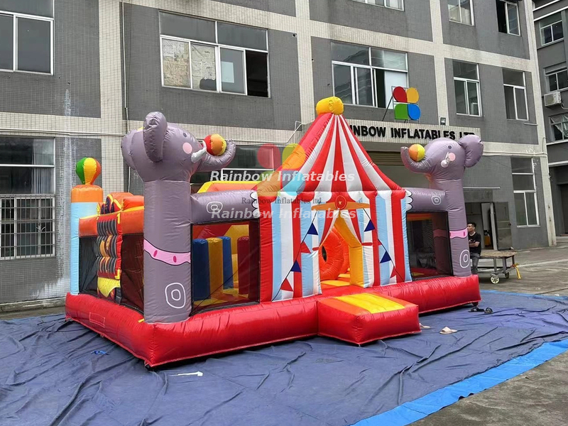 Elephant Inflatable Circus Fun city Playground for kids
