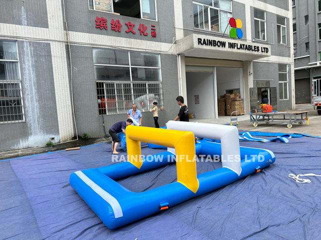 Inflatable water tube bridge obstacal game module