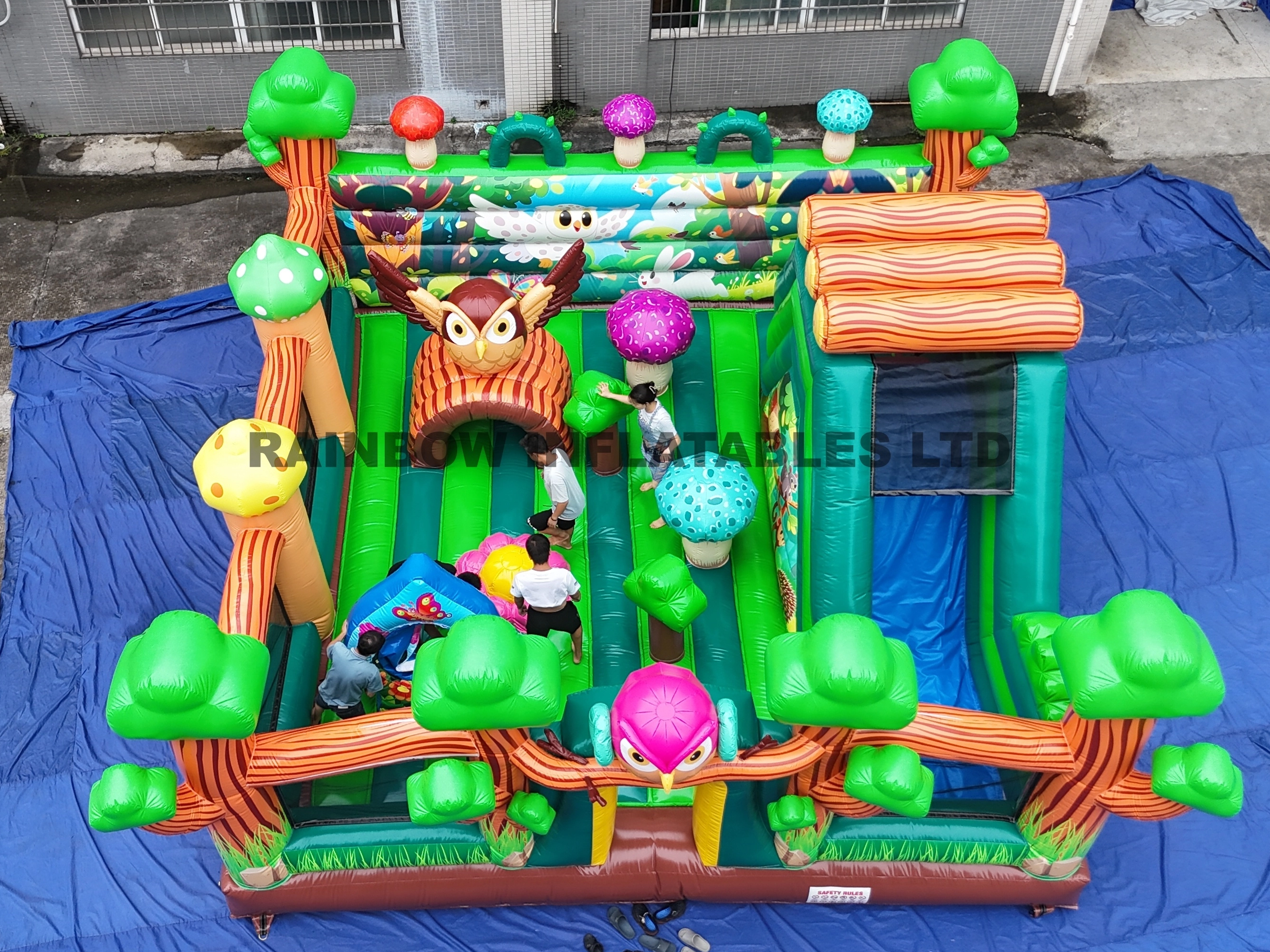 Inflatable Playground, Owl Bouncer, Kid Jumping Castle,Residential Inflatable,Outdoor Amusement