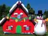 Airblown Inflatable Christmas Decorations with Led Lights Snow Santa Man