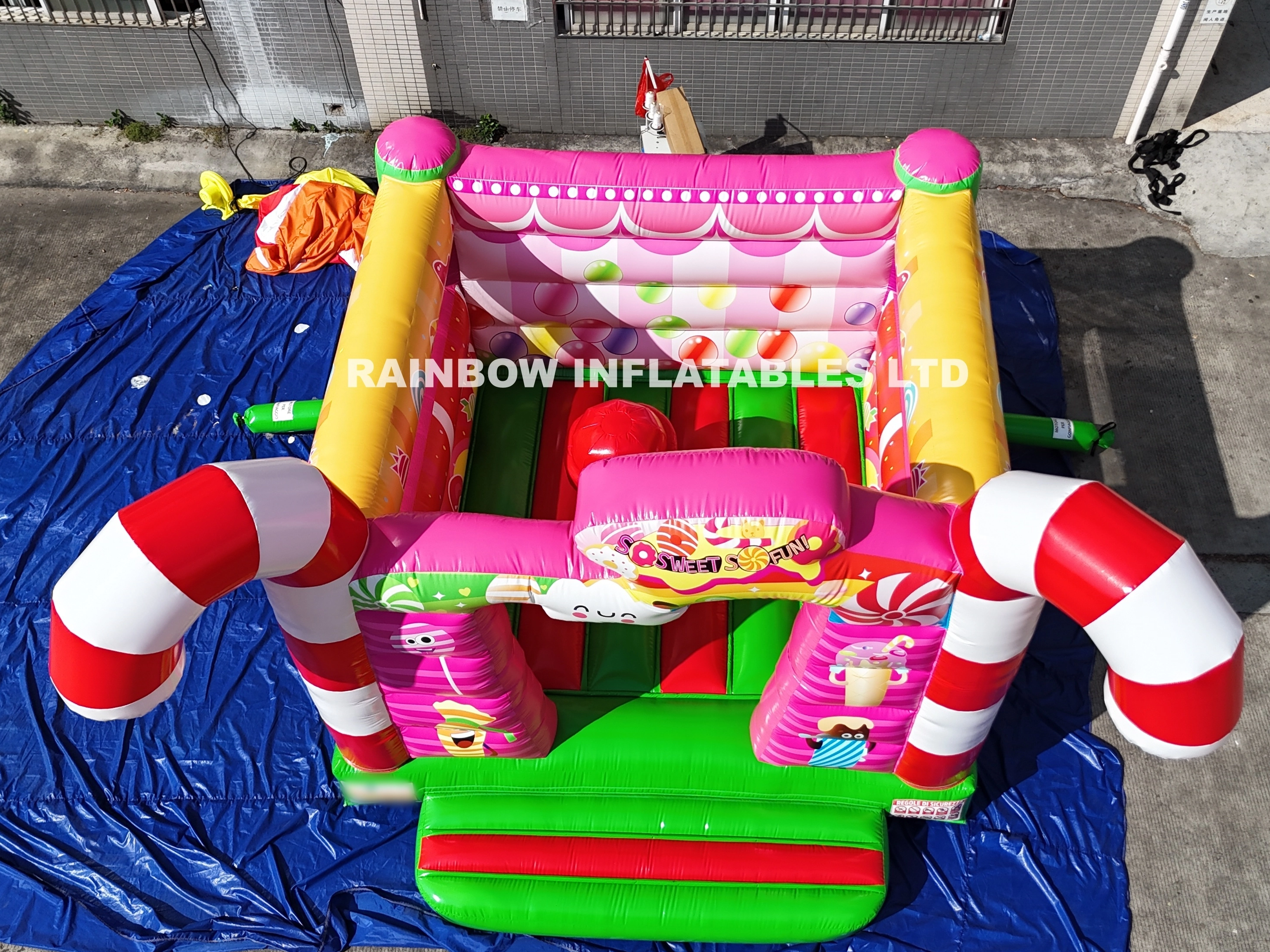 Candy-Themed Inflatable Bounce House
