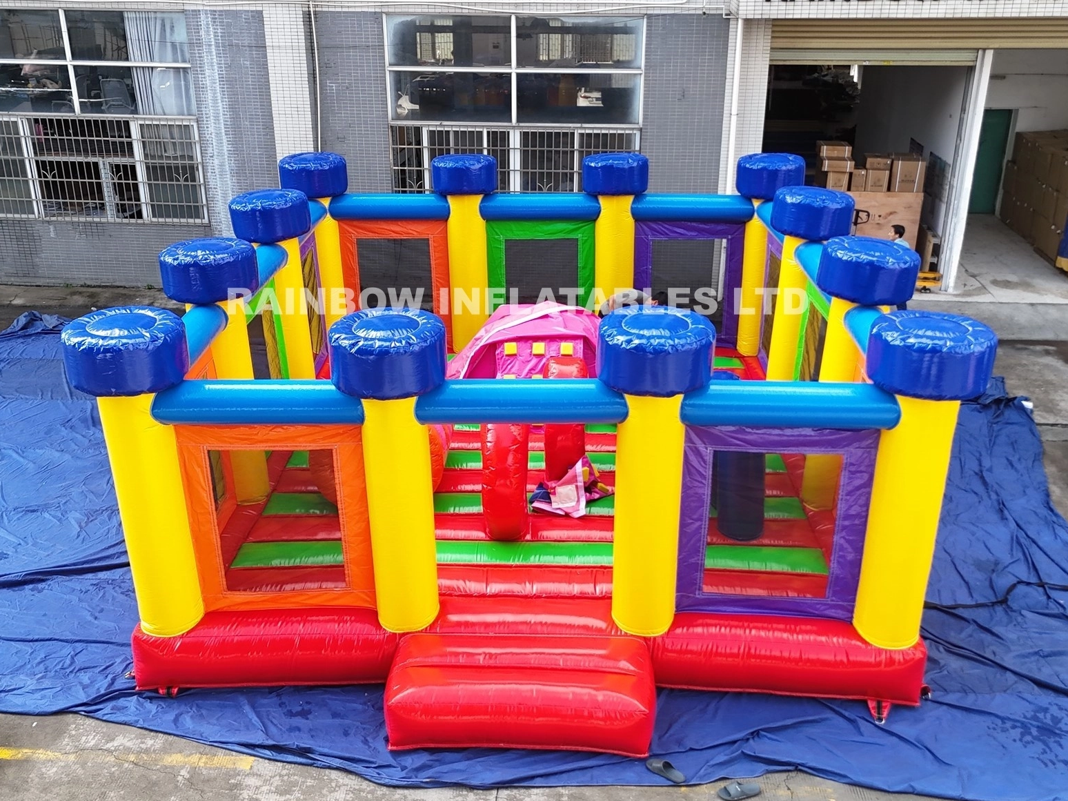 Large Colorful Inflatable Bounce Castle for Kids