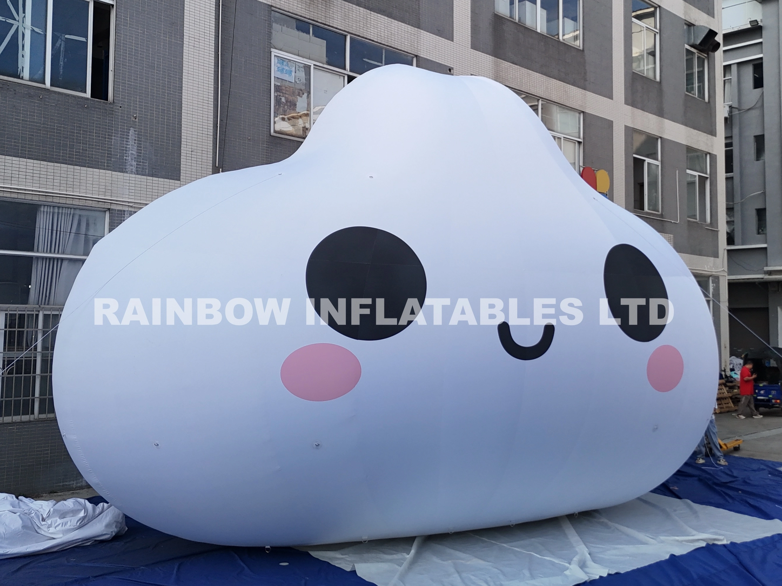 Glowing Inflatable Cloud Decoration with LED Light
