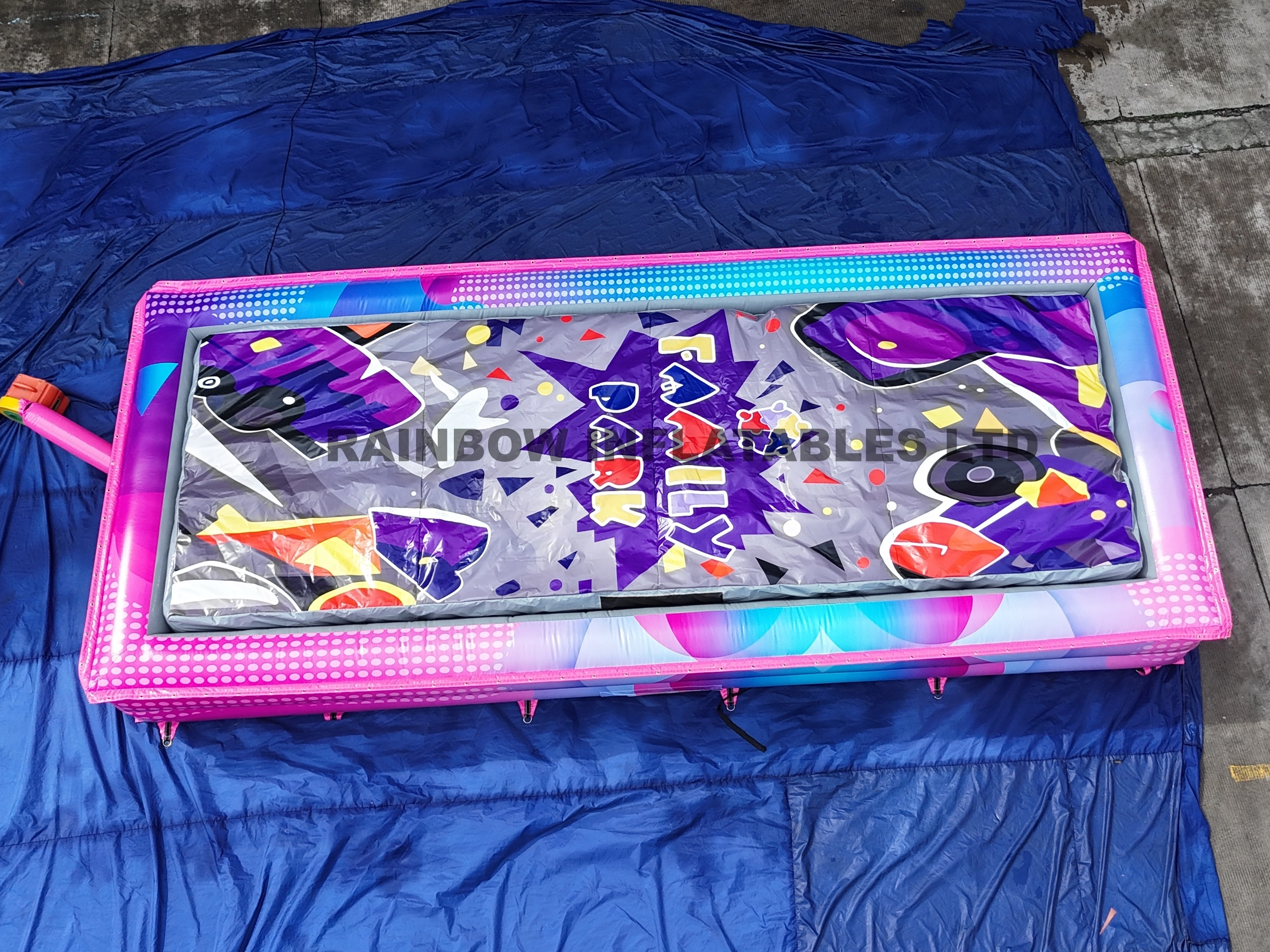 Racing themed play pad,Colorful inflatable enclosure,Outdoor party inflatable