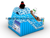 Christmas Winter Theme Inflatable Castle with Penguin, Snowman and Slide for Event Rental