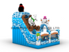 Christmas Winter Theme Inflatable Castle with Penguin, Snowman and Slide for Event Rental