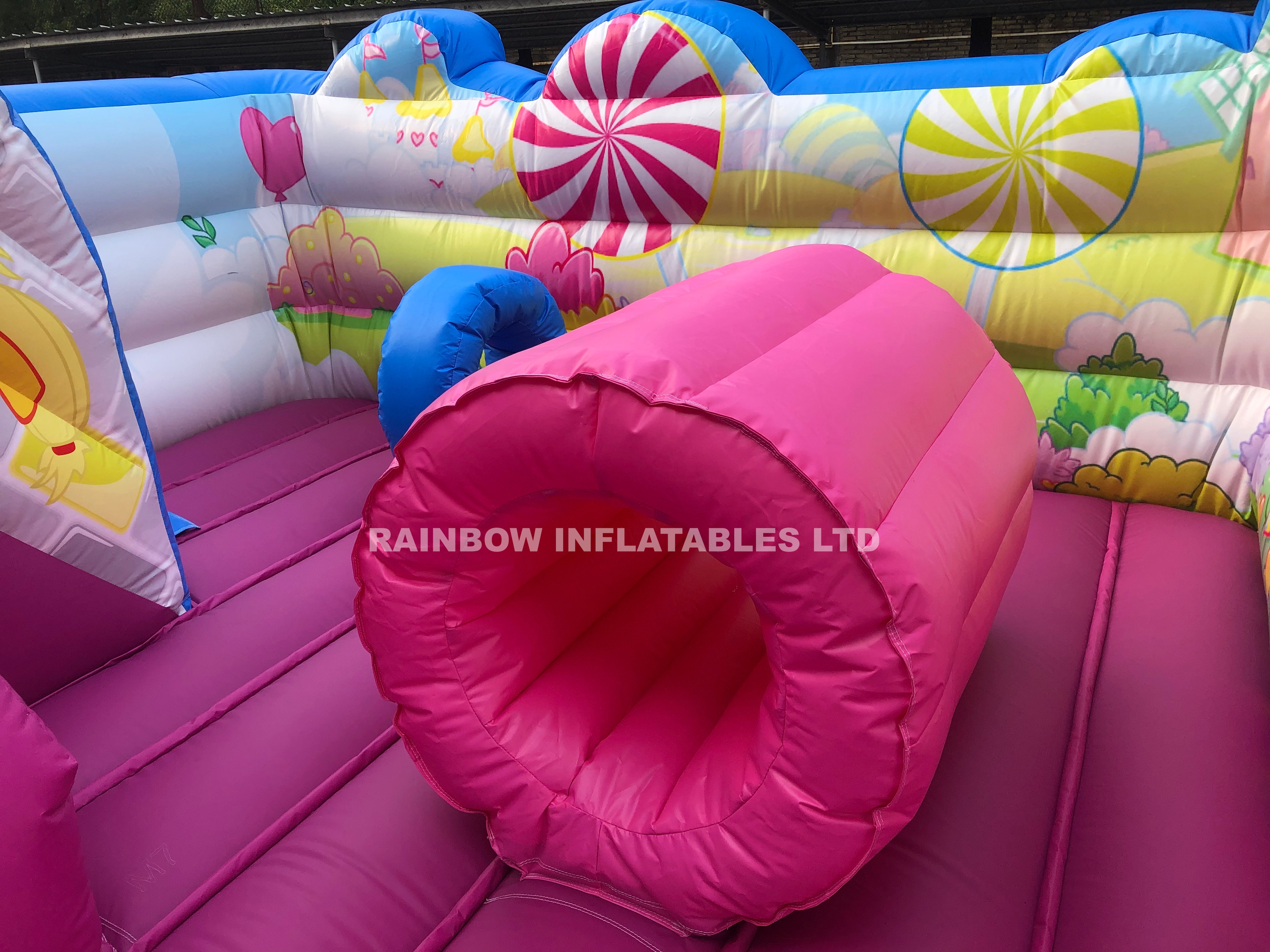 Unicorn theme inflatable,Rainbow pony bouncer,Princess theme bounce