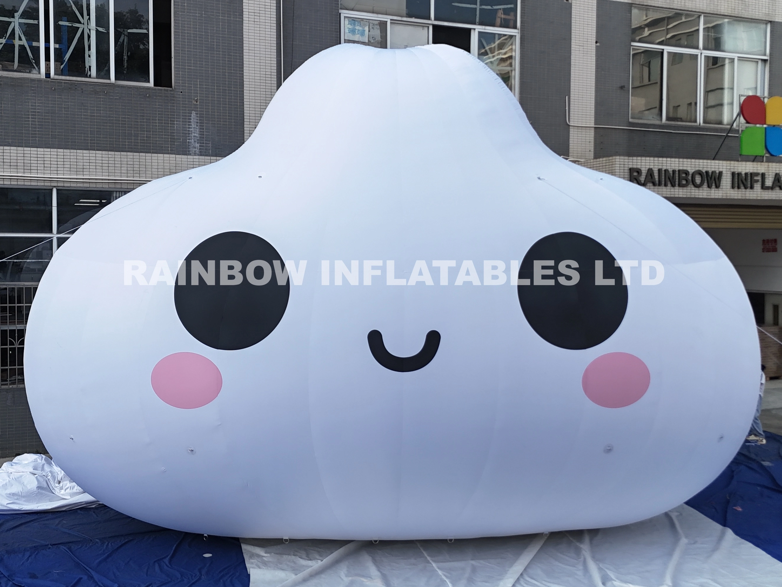 Glowing Inflatable Cloud Decoration with LED Light