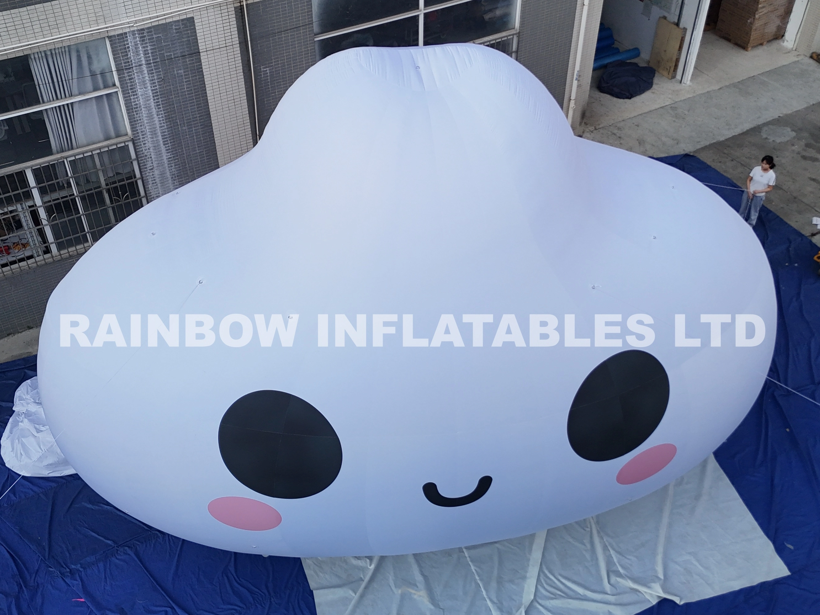 Glowing Inflatable Cloud Decoration with LED Light