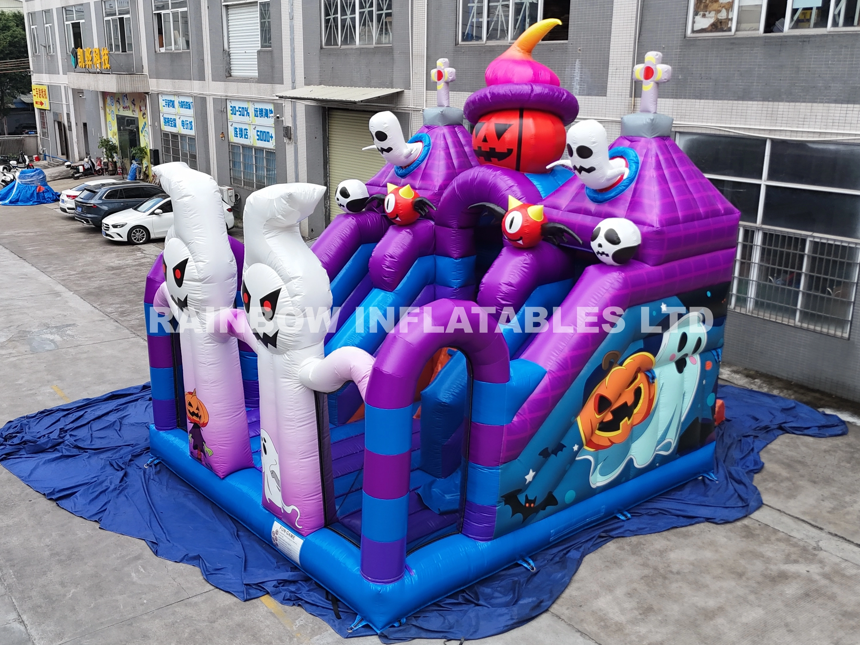 Inflatable Halloween Witch Combo Inflatable Haunted House Bouncy Castle