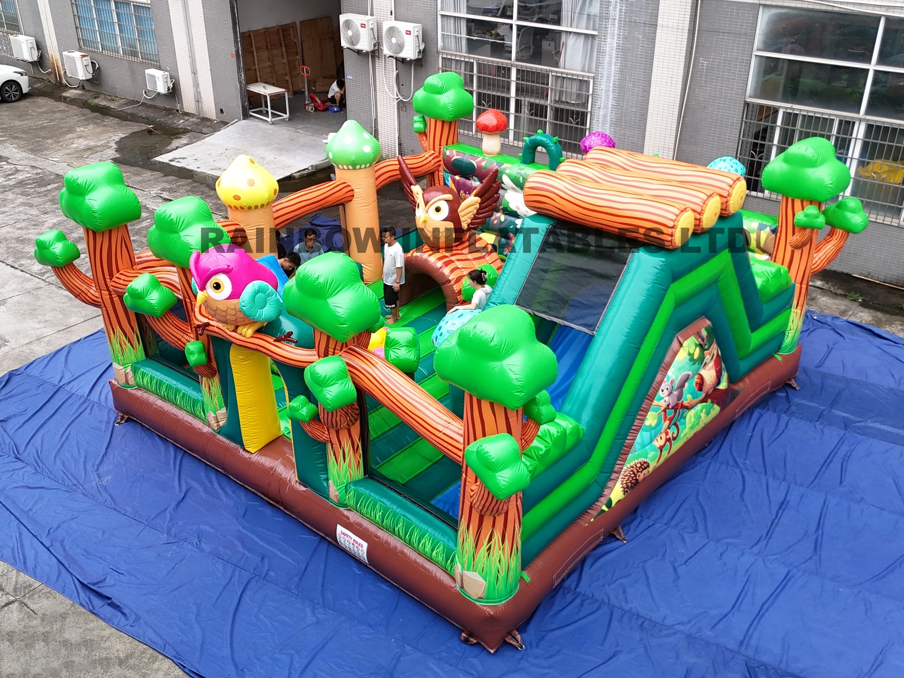 Inflatable Playground, Owl Bouncer, Kid Jumping Castle,Residential Inflatable,Outdoor Amusement