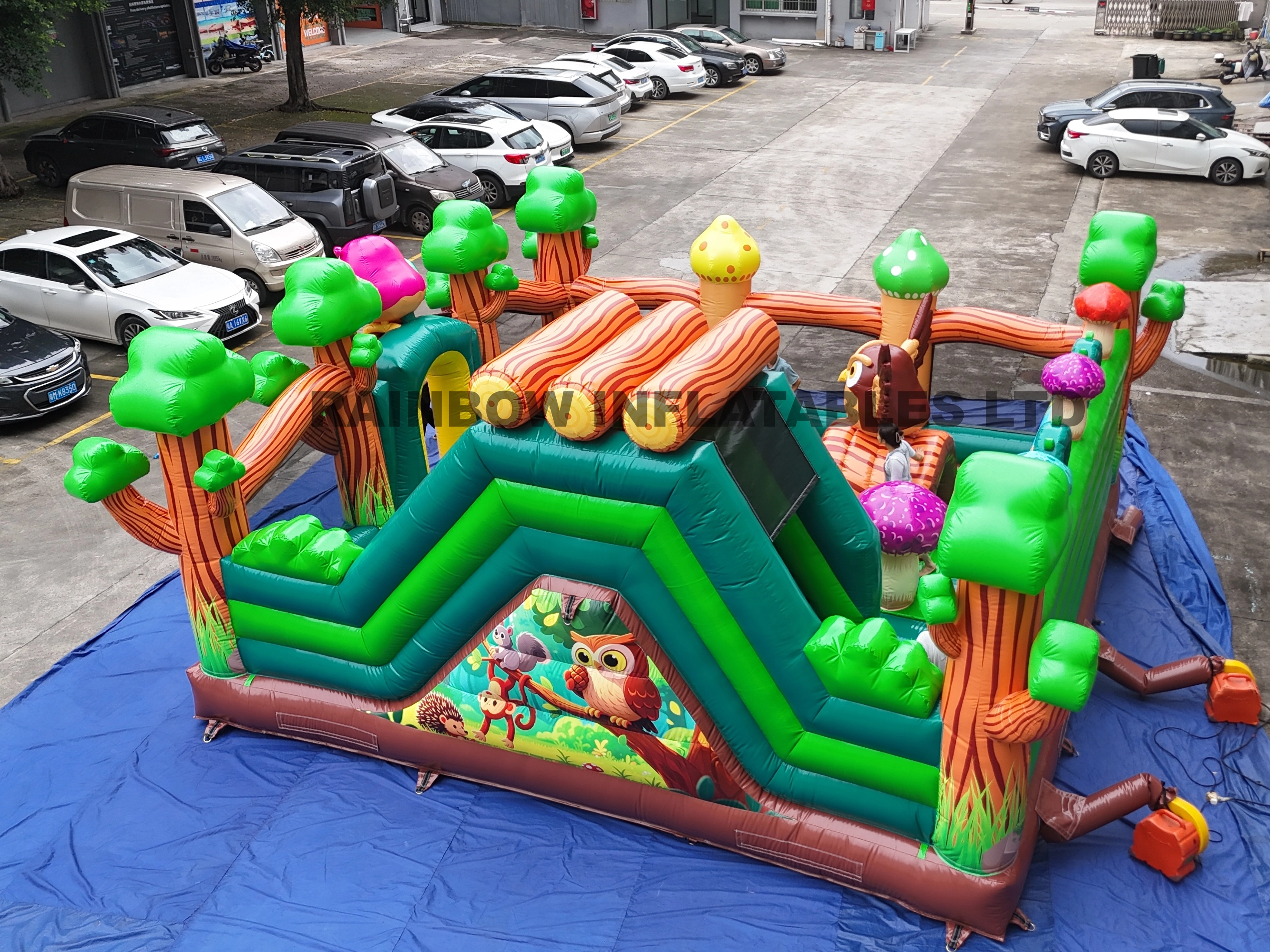 Inflatable Playground, Owl Bouncer, Kid Jumping Castle,Residential Inflatable,Outdoor Amusement
