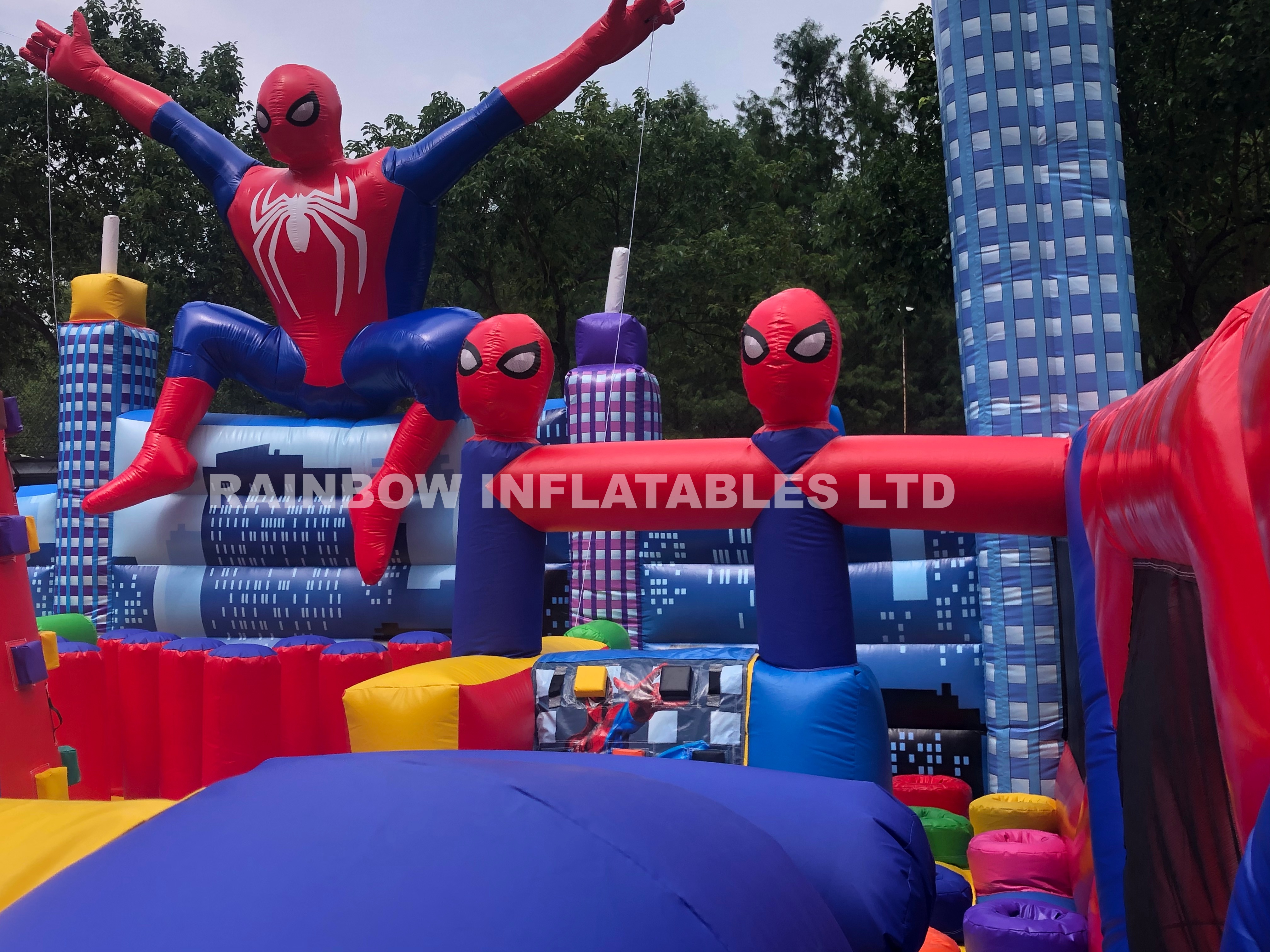 Giant Commercial Spider-man Inflatable Playground Jumping Bouncer