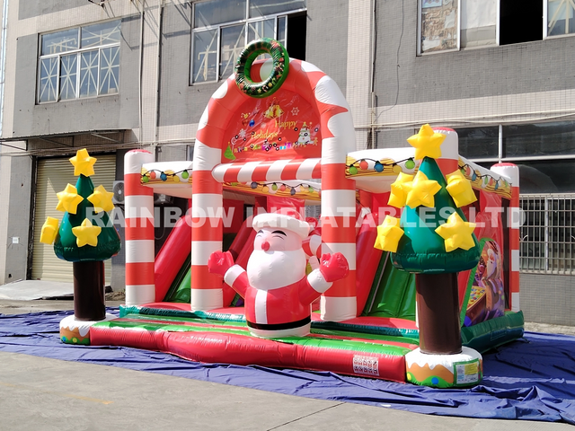 Santa Claus bouncer,Holiday inflatable,3D Santa inflatable castle