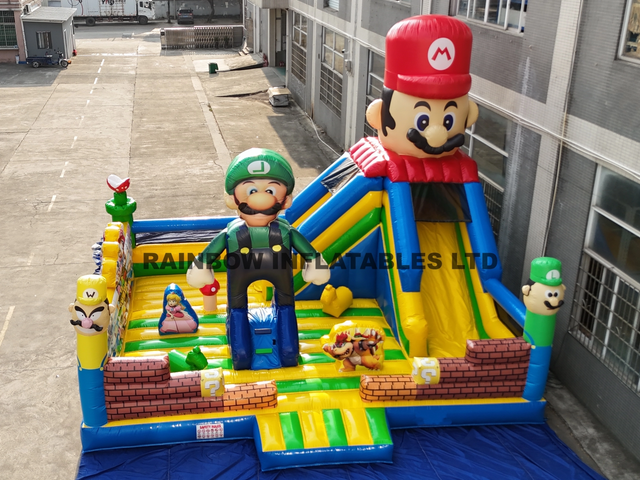 Giant Inflatable Super Mario Bounce House with Slide and 3D Characters