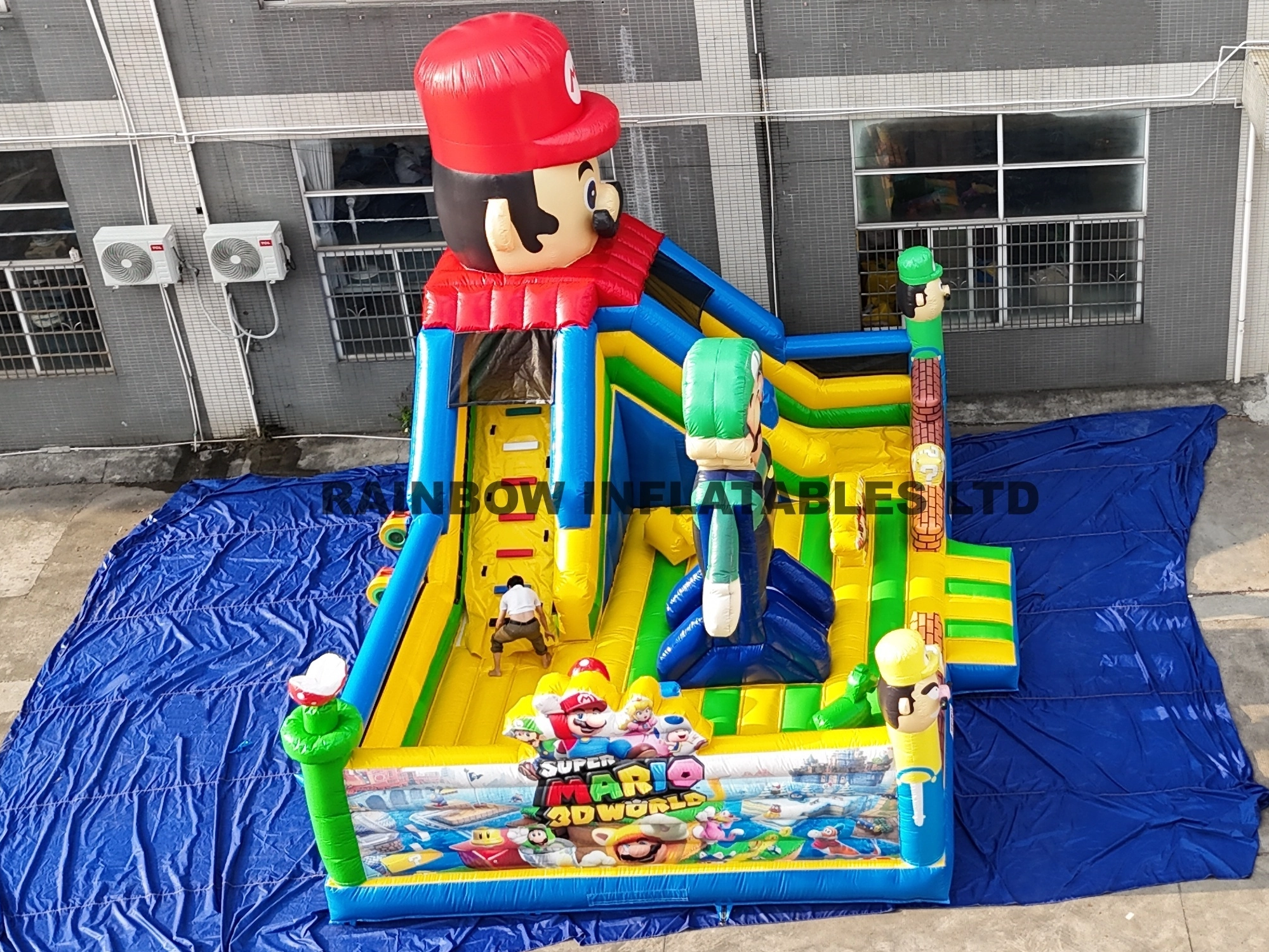 Giant Inflatable Super Mario Bounce House with Slide and 3D Characters
