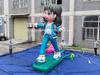 Inflatable girl figure with light